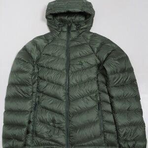 L.L Bean Women's Ultralight 850 Down Hooded Jacket Thyme 507062 Size XS